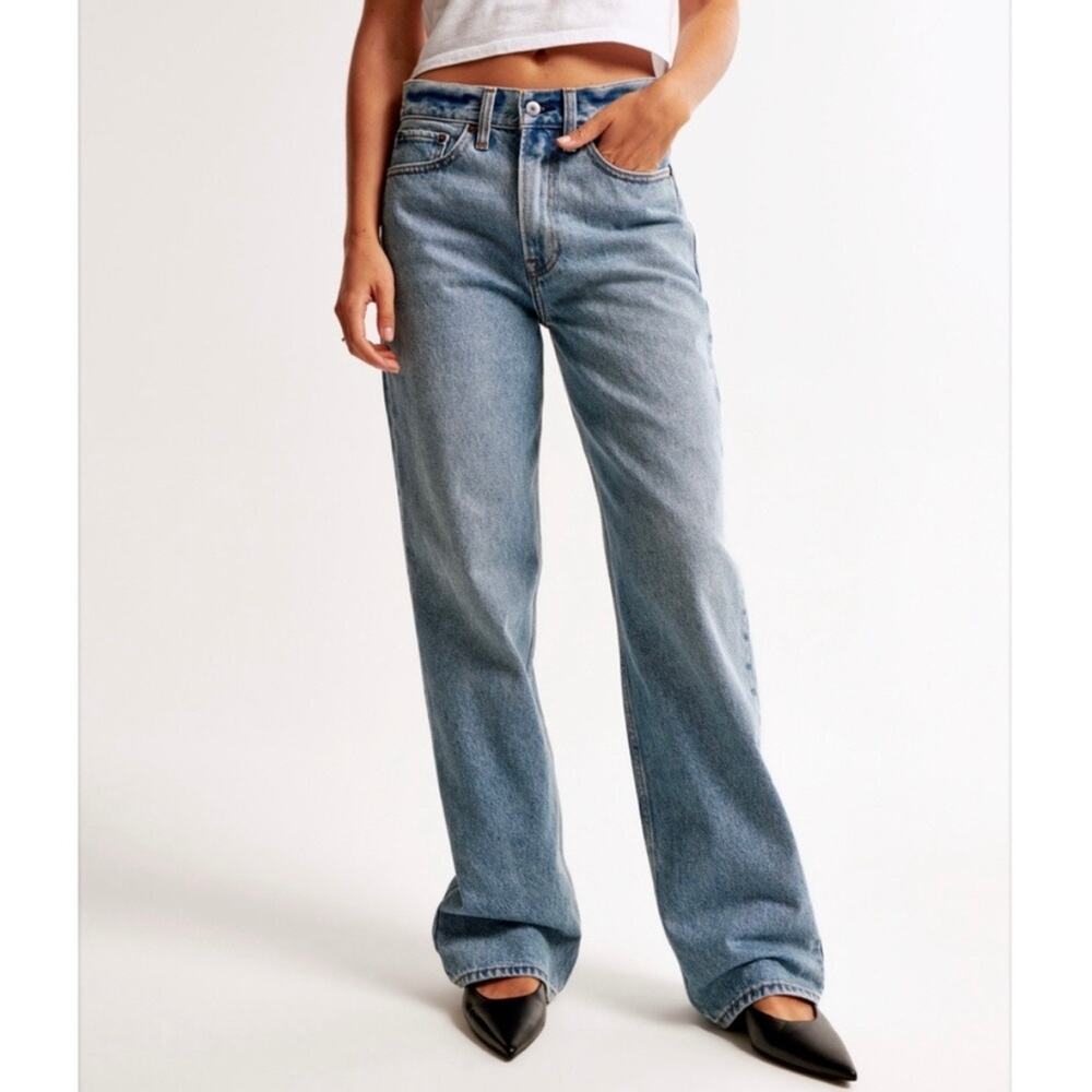 Abercrombie & Fitch The Slouchy Jean Mid Rise 30 Short Curve Love